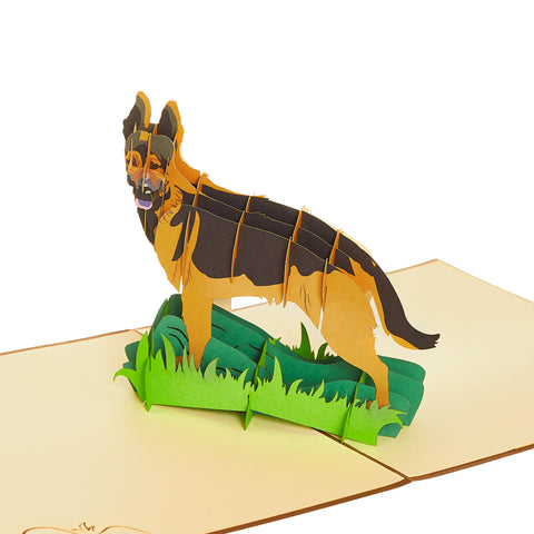 German Shepherd Pop Up Card