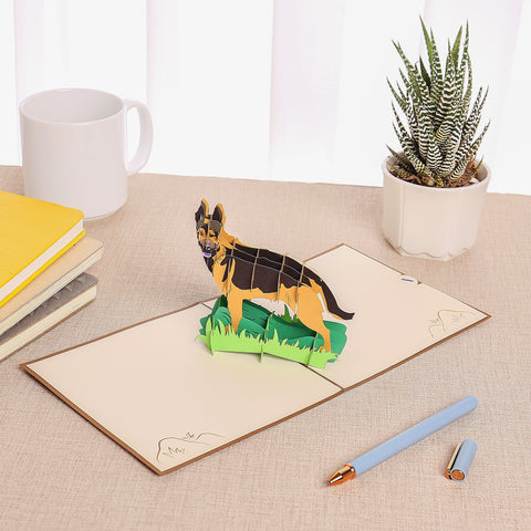 German Shepherd Pop Up Card