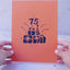 75th Birthday Pop Up Card