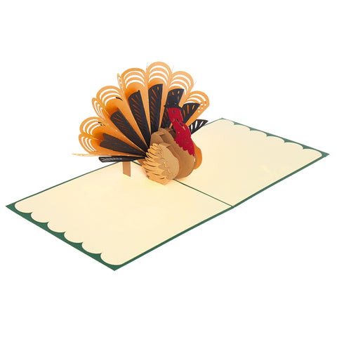 Turkey ThanksGiving Pop Up Card (2pack)