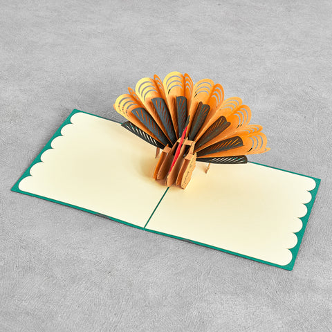 Turkey ThanksGiving Pop Up Card (2pack)