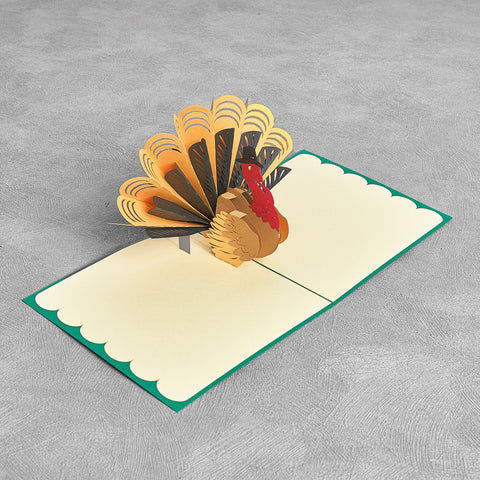 Turkey ThanksGiving Pop Up Card (2pack)