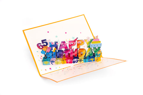 65th Birthday Pop Up Card