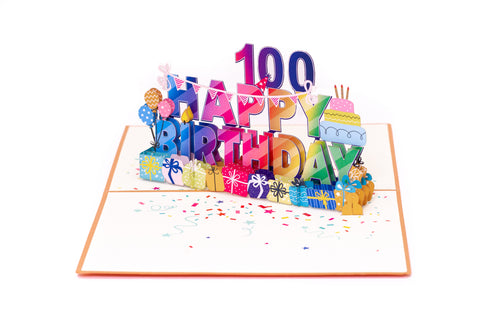 100th Birthday Pop Up Card