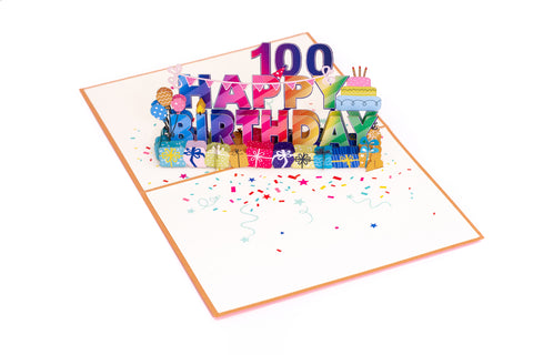 100th Birthday Pop Up Card