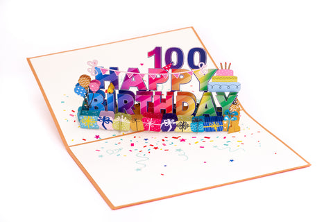 100th Birthday Pop Up Card