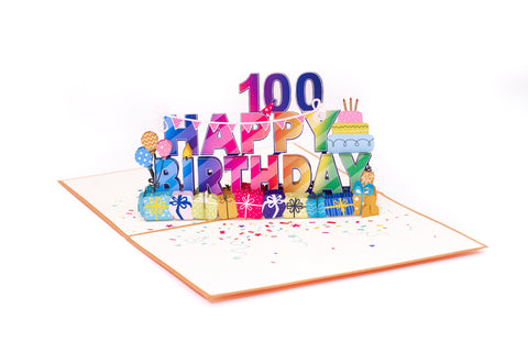 100th Birthday Pop Up Card