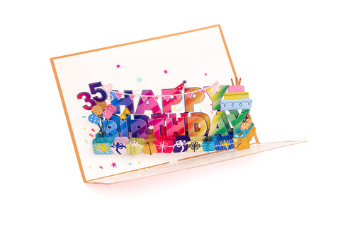 35th Birthday Pop Up Card