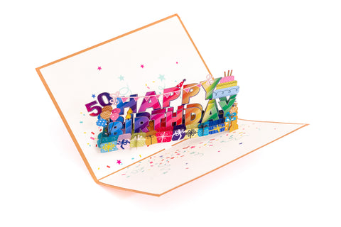 50th Birthday Pop Up Card