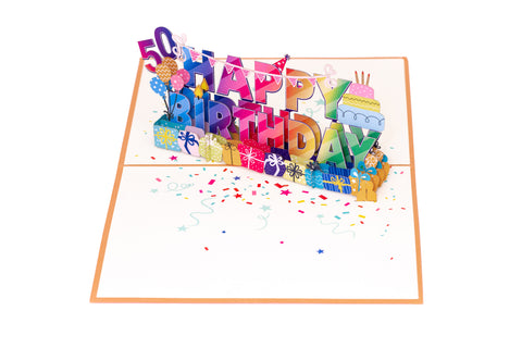 50th Birthday Pop Up Card