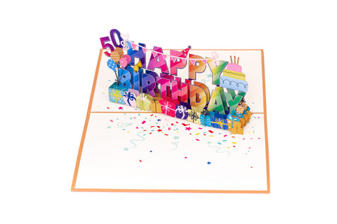 50th Birthday Pop Up Card