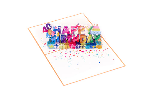 40th Birthday Pop Up Card