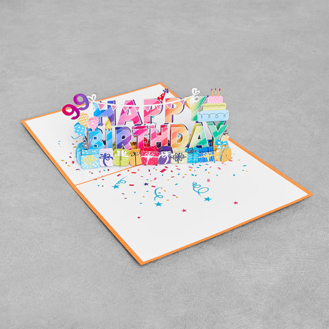 99th Birthday Pop Up Card