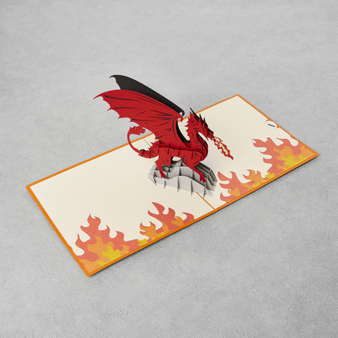 Fire Dragon Pop Up Card