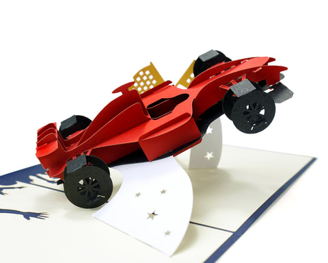 Race Car Pop Up Card