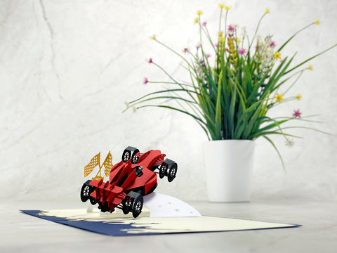 Race Car Pop Up Card