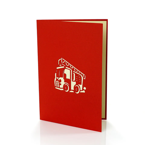 Fire Truck Pop Up Card