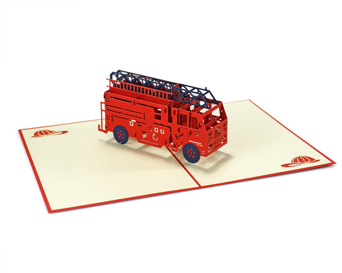 Fire Truck Pop Up Card