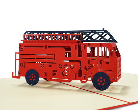 Fire Truck Pop Up Card