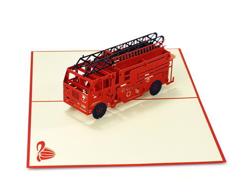 Fire Truck Pop Up Card