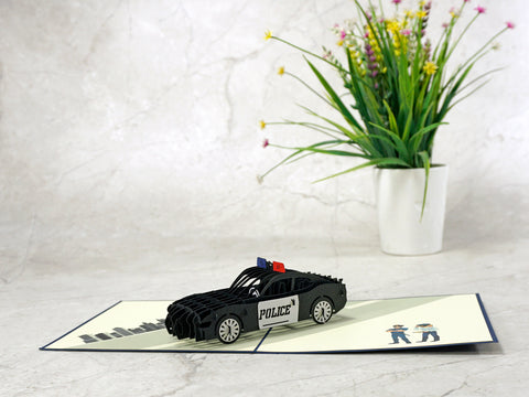 Police Car Pop Up Card