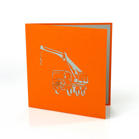 Excavator Pop Up Card