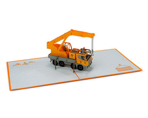 Excavator Pop Up Card