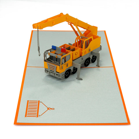 Excavator Pop Up Card