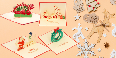 Premium 3D Christmas Greeting Card (4pk)