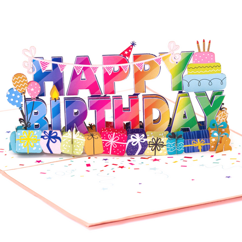 Supermarked biografi røgelse Birthday Pop Up Card, Bright Color Birthday Card, Special Birthday –  Rykamia Cards