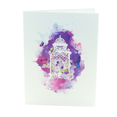 Bird Cage Pop Up Card