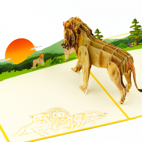 Lion Pop Up Card