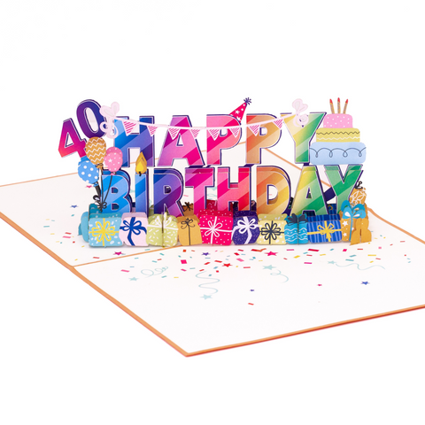 40th Birthday Pop Up Card