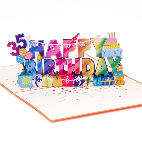 35th Birthday Pop Up Card