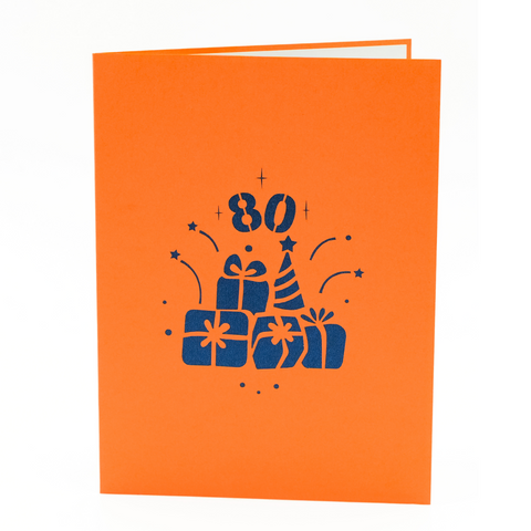 80th Birthday Pop Up Card