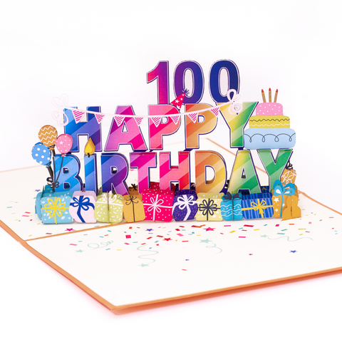 100th Birthday Pop Up Card