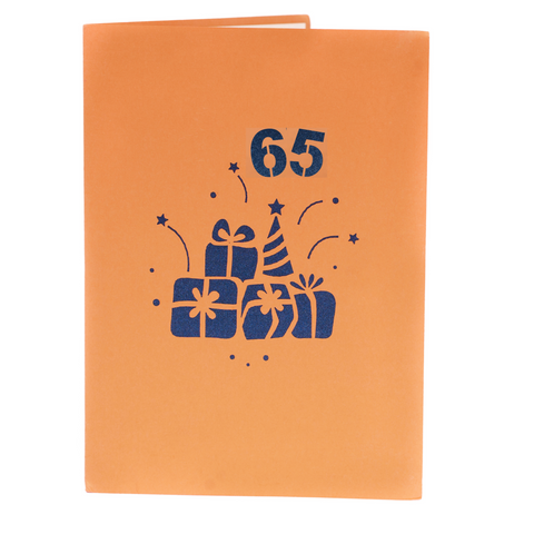 65th Birthday Pop Up Card