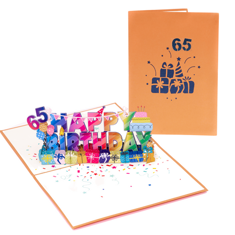 65th Birthday Pop Up Card