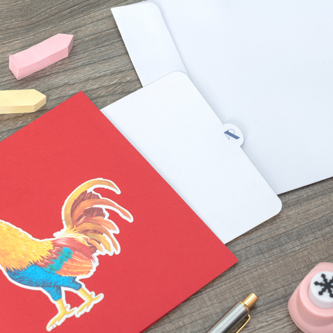 Rooster Pop Up Card