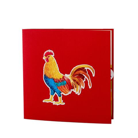 Rooster Pop Up Card