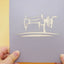 Vintage Sewing Machine Pop Up Card