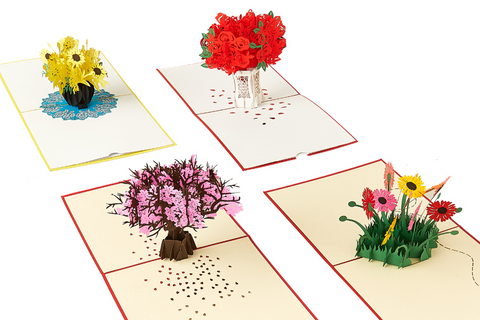 Flower Pack Pop Up Card (4cards)